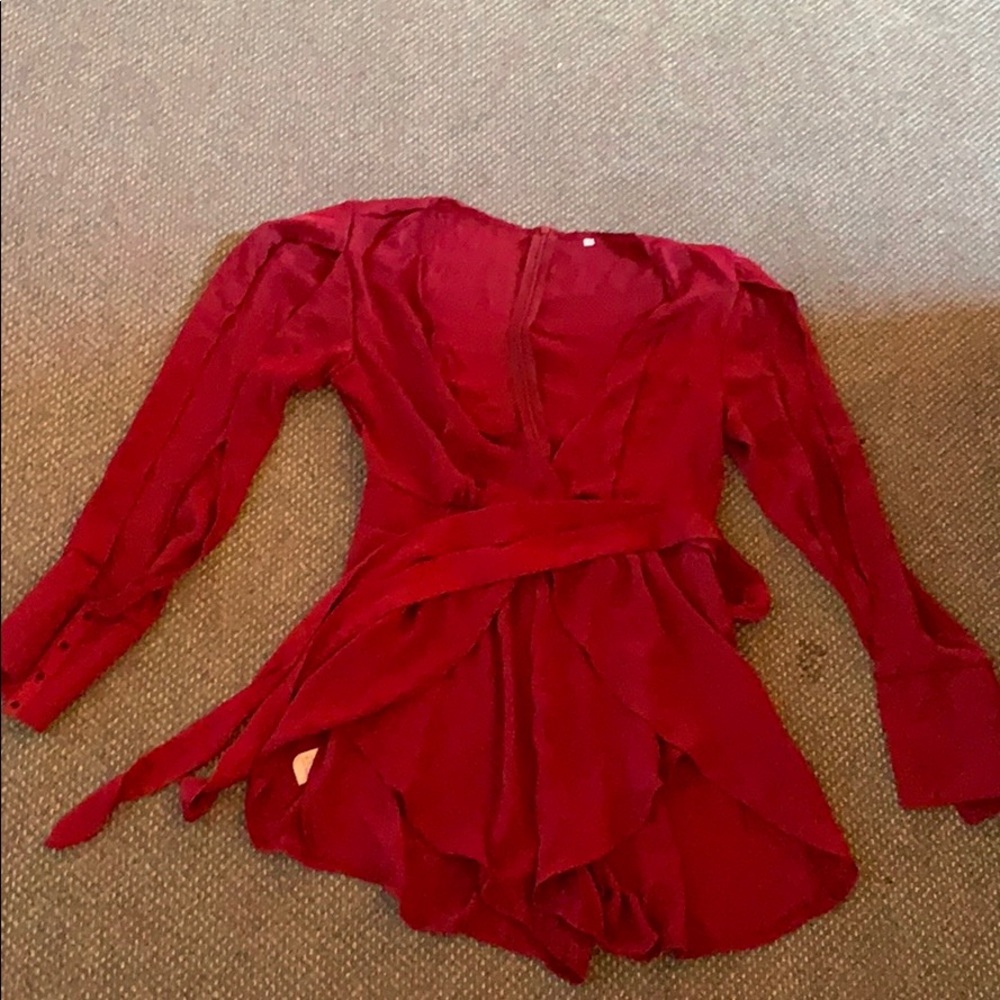 Showpo open long sleeve party romper